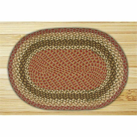 CAPITOL EARTH RUGS Olive-Burgundy-Gray Heart Rug 10-024